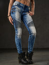 WD361 women Slim-Fit jeans with fashionable acid-wash details in Skinny-Fit