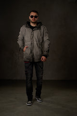 CJ183 Chaqueta Grigio per Uomo