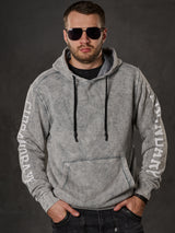 CL597 Heren Hoodie Sweatshirt met Mouwprint en Buikzak