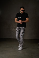 CD679 bequeme Jeans in trendiger Used-Optik