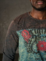 CL351 Herren Langarmshirt mit Edelsteinprint