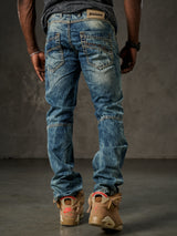 CD535 Herren bequeme Jeans mit modernen Ziernähten