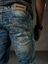 CD535 Herren bequeme Jeans mit modernen Ziernähten
