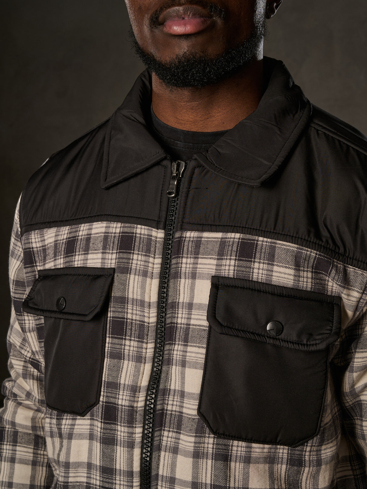 CL548 Veste pour homme avec motif à carreaux stylé