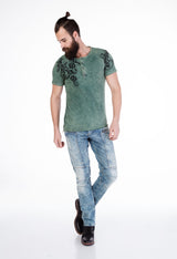 CD226 Herren Straight-Jeans mit trendigen Ziernähten