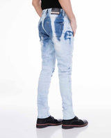 CD258 jensy męskie slim fit z przeszyciami
