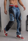 CD909 Herren Jeans – Baggy Fit Denim mit markanten Panels & Zipper-Details