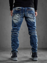 CD391 Herren bequeme Jeans mit Kontrastnähten und Seitentaschen