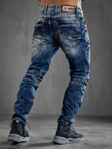 CD391 Herren bequeme Jeans mit Kontrastnähten und Seitentaschen