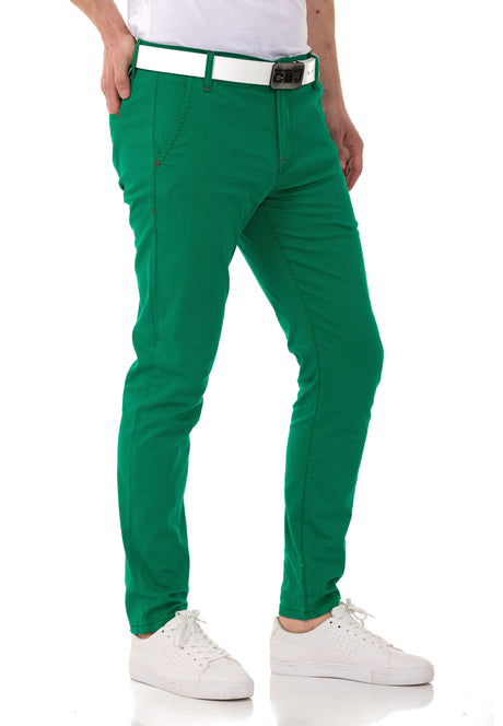 Pantaloni in tessuto maschile CD842-W nel taglio in forma slim alla moda