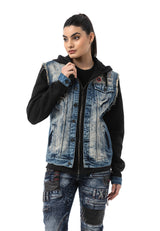 WJ235 Damen Jeansjacke mit Kapuze