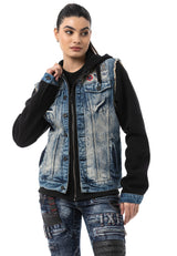 WJ235 Damen Jeansjacke mit Kapuze