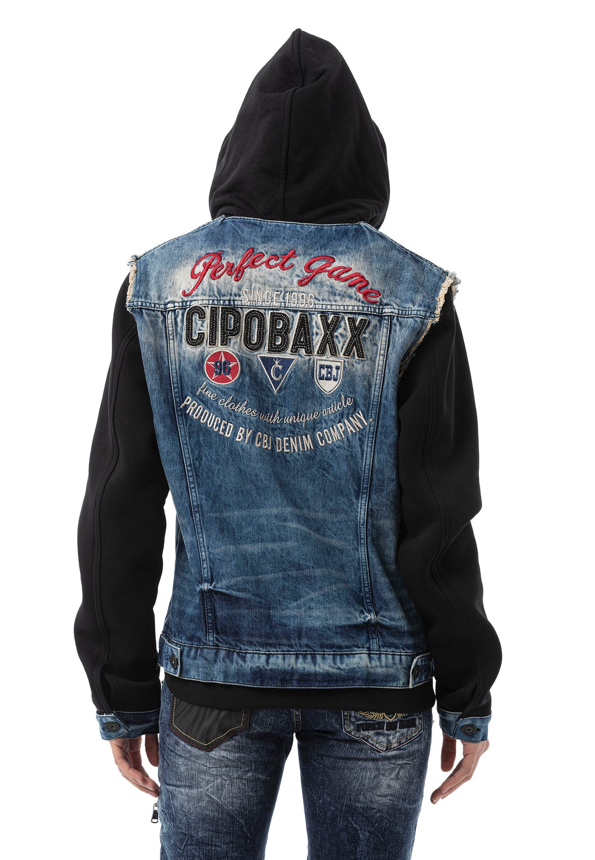 WJ235 Damen Jeansjacke mit Kapuze