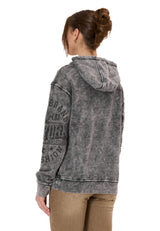 WL378 Dames Hoodie – Vintage Washed Look met Mouwprints