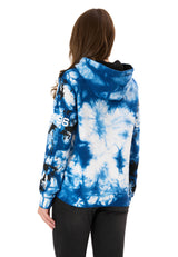 WL382 Damen Hoodie – Tie-Dye Sweatshirt mit Print, Kapuze & Kängurutasche