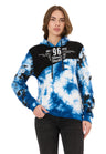 WL382 Damen Hoodie – Tie-Dye Sweatshirt mit Print, Kapuze & Kängurutasche