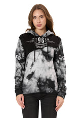 WL382 Damen Hoodie – Tie-Dye Sweatshirt mit Print, Kapuze & Kängurutasche