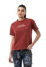 WT390 Dames T‑Shirt – Relaxed Fit, Logo Print