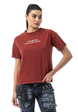 WT390 Dames T‑Shirt – Relaxed Fit, Logo Print