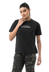 WT390 Dames T‑Shirt – Relaxed Fit, Logo Print