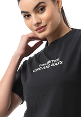 WT390 Dames T‑Shirt – Relaxed Fit, Logo Print