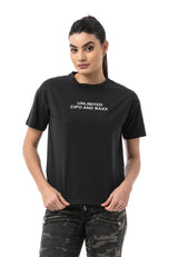 WT390 Dames T‑Shirt – Relaxed Fit, Logo Print