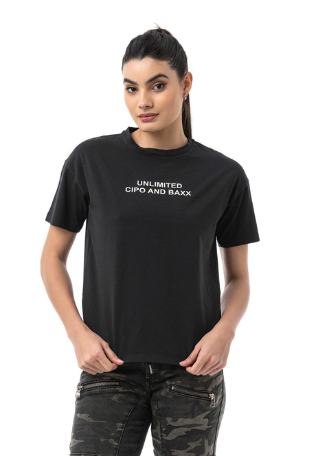 WT390 Women’s T‑Shirt – Relaxed Fit, Logo Print