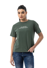 WT390 Dames T‑Shirt – Relaxed Fit, Logo Print