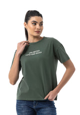 WT390 Dames T‑Shirt – Relaxed Fit, Logo Print