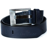 C-2163 Lederen riem van heren casual stijl met merkbelettering