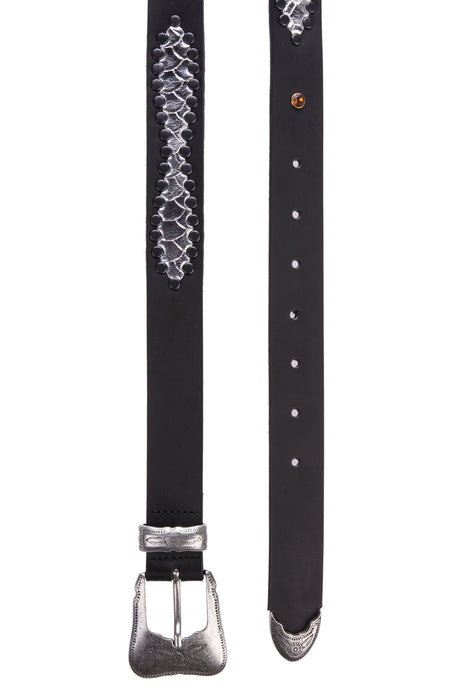 WG105 Women Belt dettagliata con un foglio