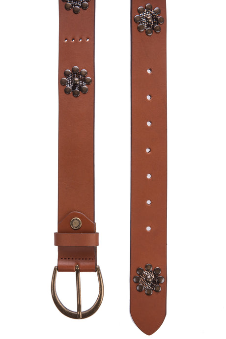 WG106 women belt made of real leather with metal embroidery