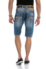 CK239 Men's Capri shorts in the destroyed look