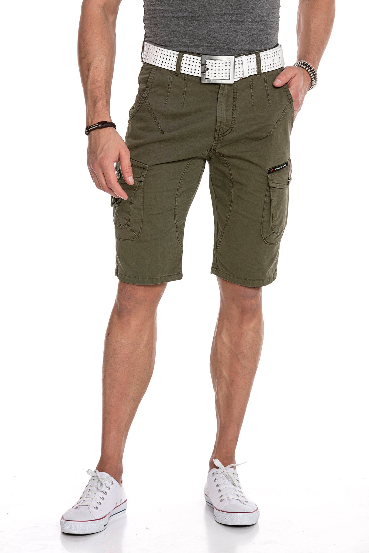 CK228 Men Capri Jeanshorts with side pockets Cargo Style