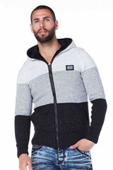 CP132 sweter męski rozpinany z kapturem