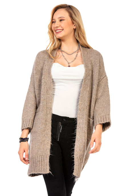 WP236 Women Sweater Cardboard Giacca con sacchetti annessi