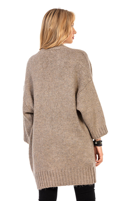 WP236 Women Sweater Cardboard Giacca con sacchetti annessi