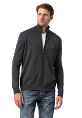 CP282 Cardigan con Cremallera para Hombre