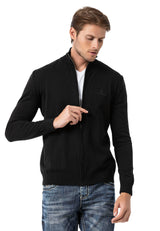 CP282 Cardigan con Cremallera para Hombre