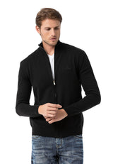 CP282 Cardigan con Cremallera para Hombre