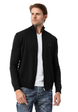 CP282 Cardigan con Cremallera para Hombre