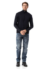 CP282 Cardigan con Cremallera para Hombre