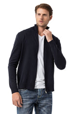 CP282 Cardigan con Cremallera para Hombre