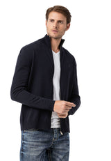 CP282 Cardigan con Cremallera para Hombre