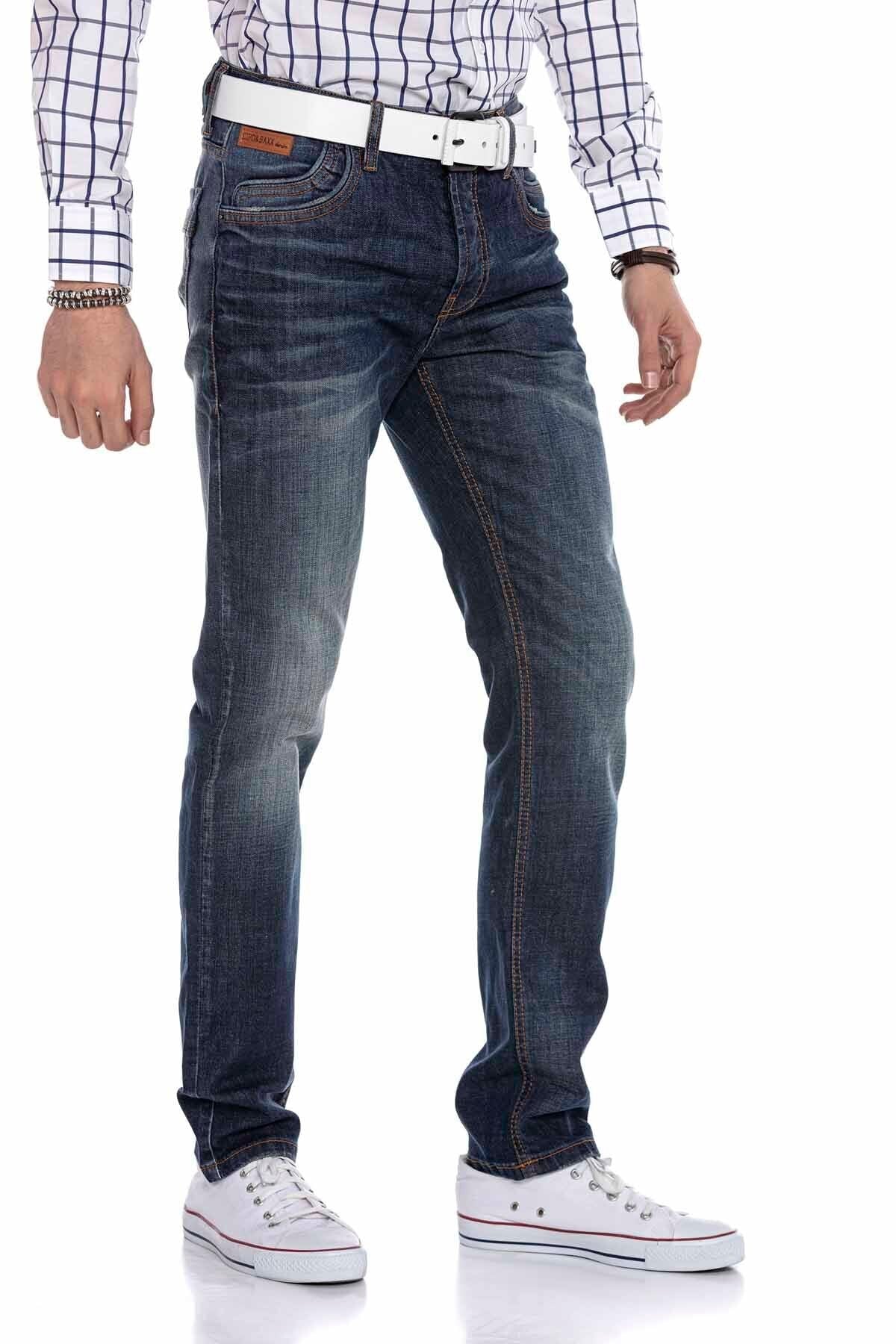 CD186A Herren bequeme Jeans im klassischen Style in Straight Fit