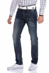 CD186A Herren bequeme Jeans im klassischen Style in Straight Fit