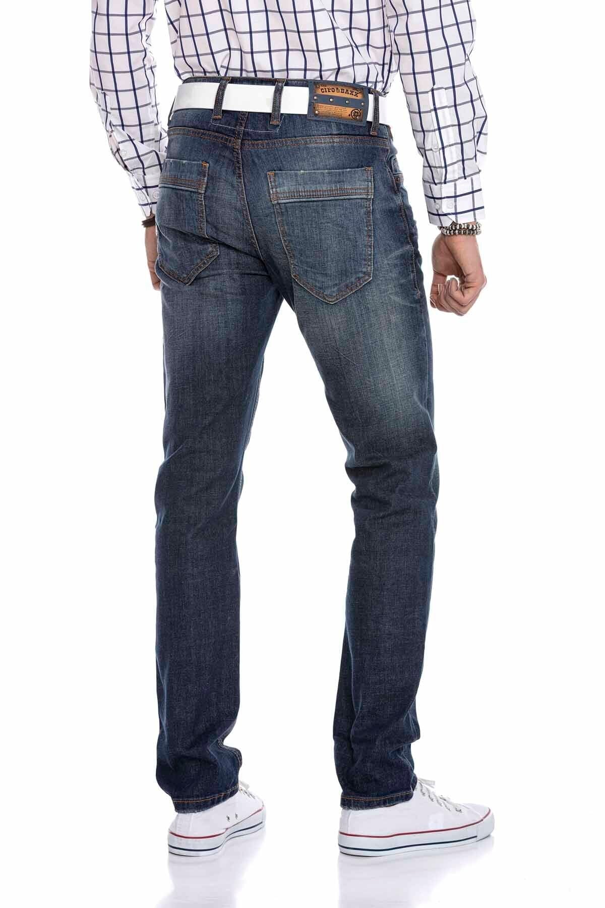 CD186A Herren bequeme Jeans im klassischen Style in Straight Fit