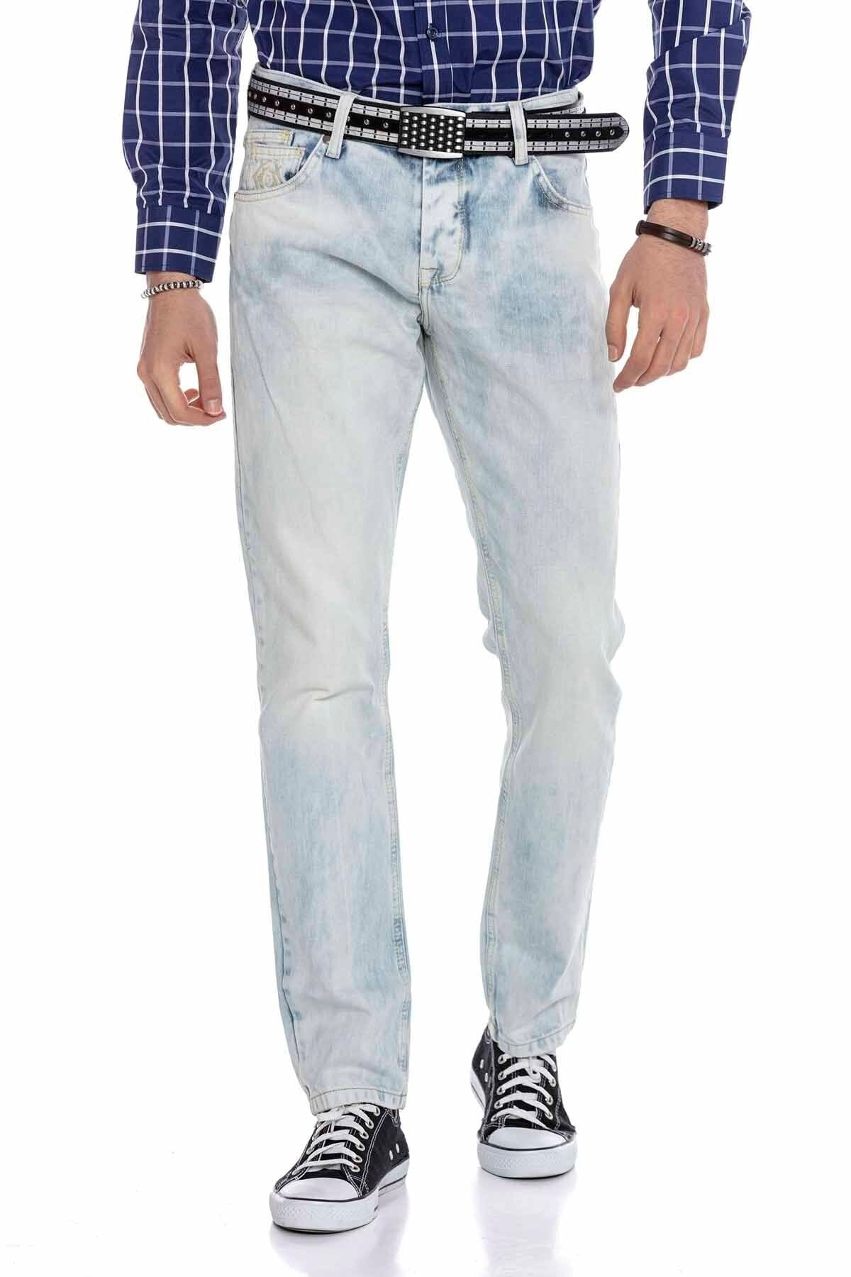 CD319X Herren bequeme Jeans in Straight Fit