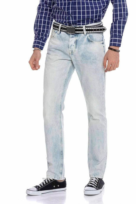 CD319X Herren bequeme Jeans in Straight Fit