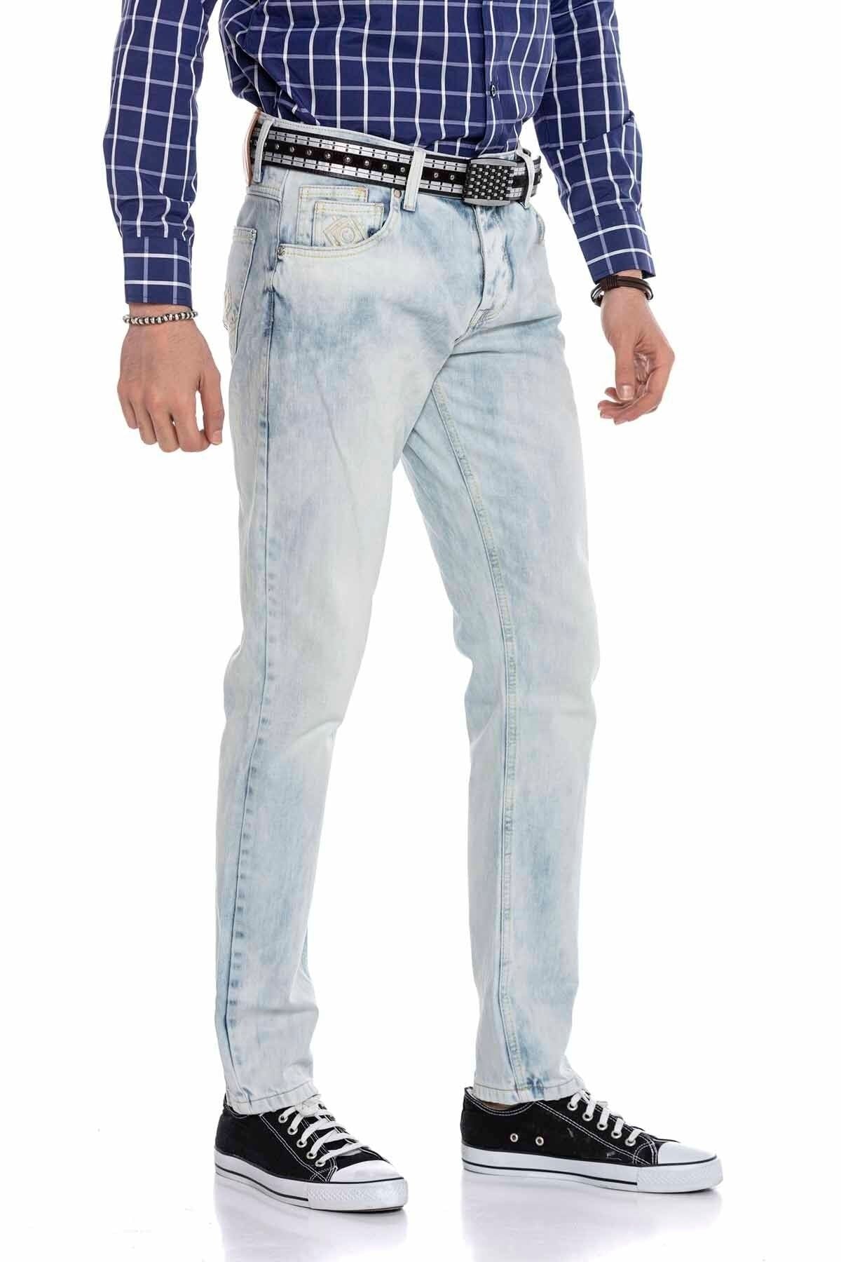 CD319X Herren bequeme Jeans in Straight Fit